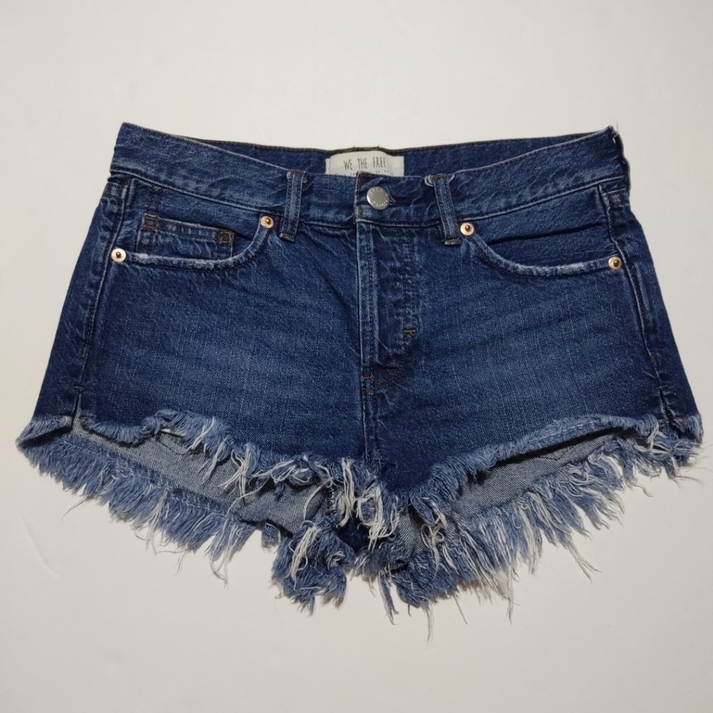 We the Free Fray Hem Cutoff Denim Shorts 24